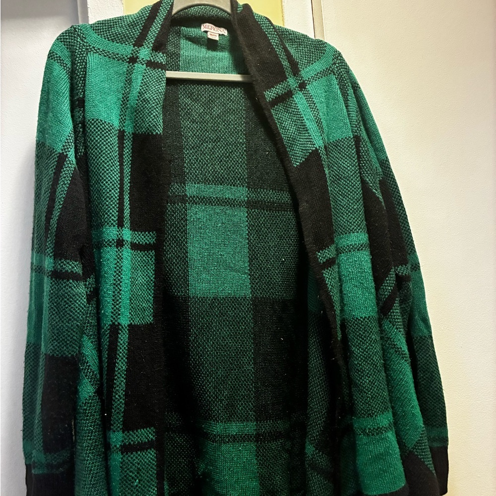 Merona Green and Black Knit Sweater